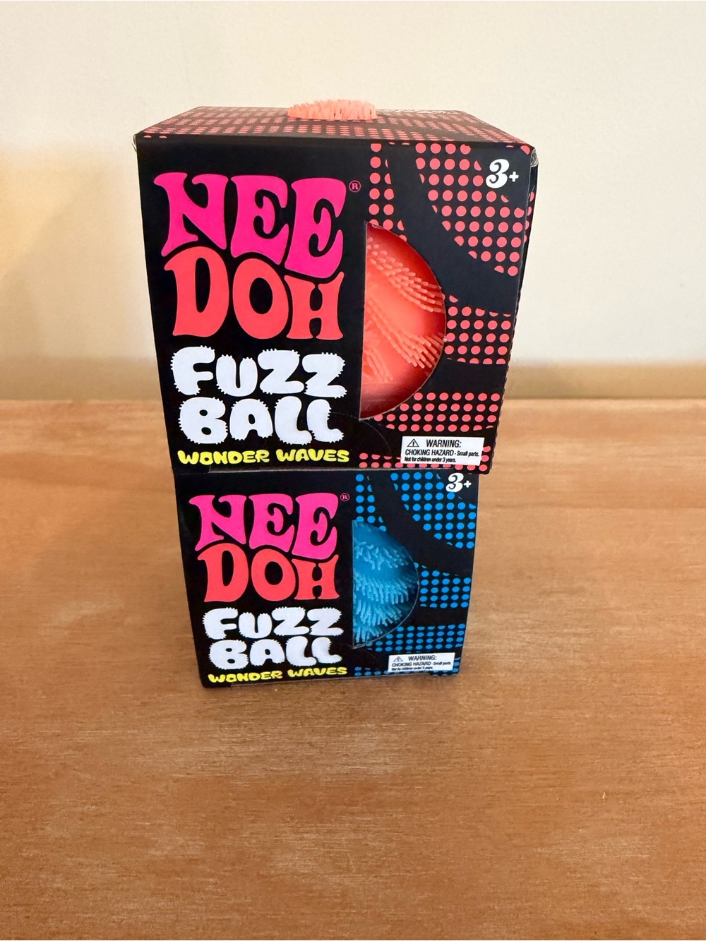 NeeDoh Fuzz Ball Kids Sensory Toy - Orange & Blue